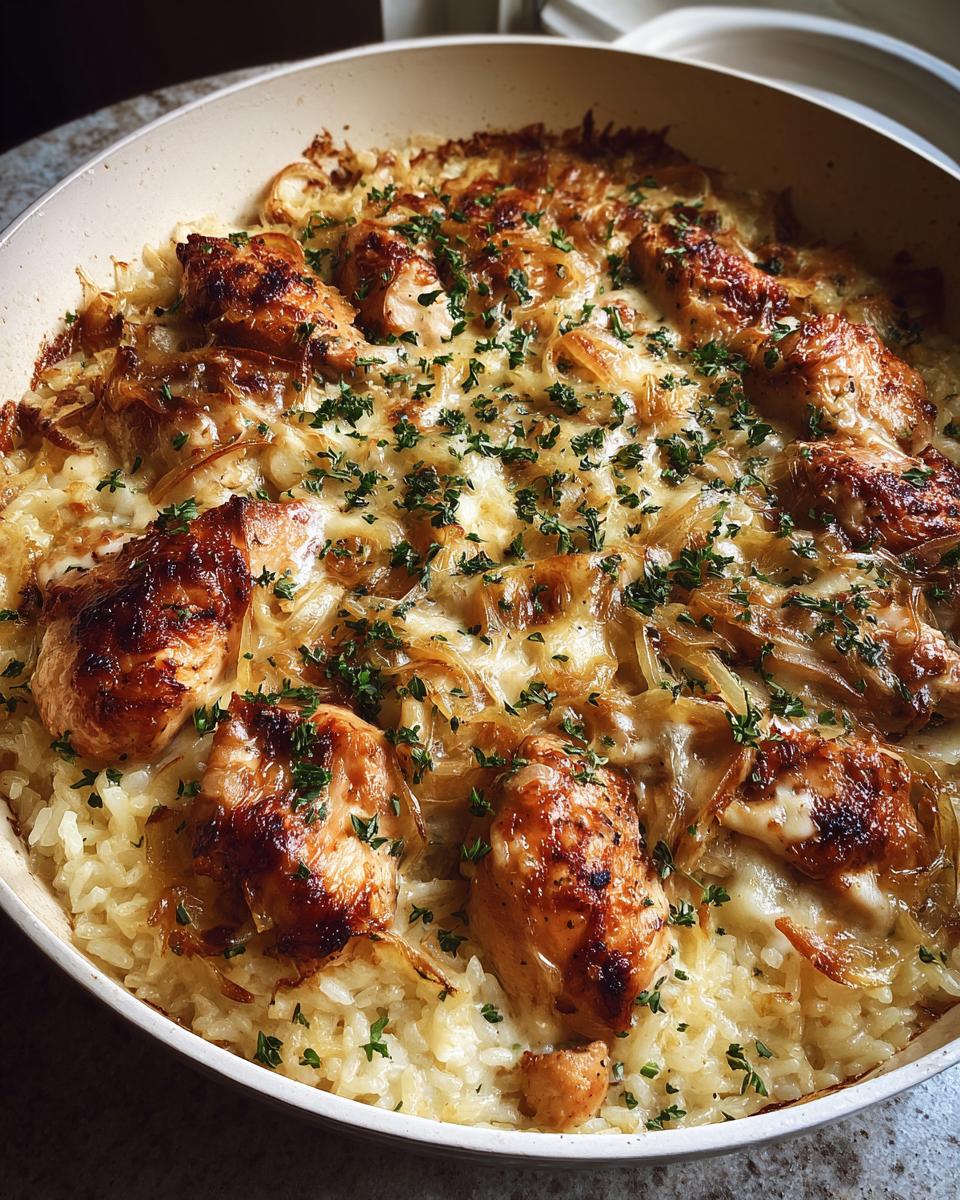 Creamy French Onion Chicken and Rice Recipe - detail 1