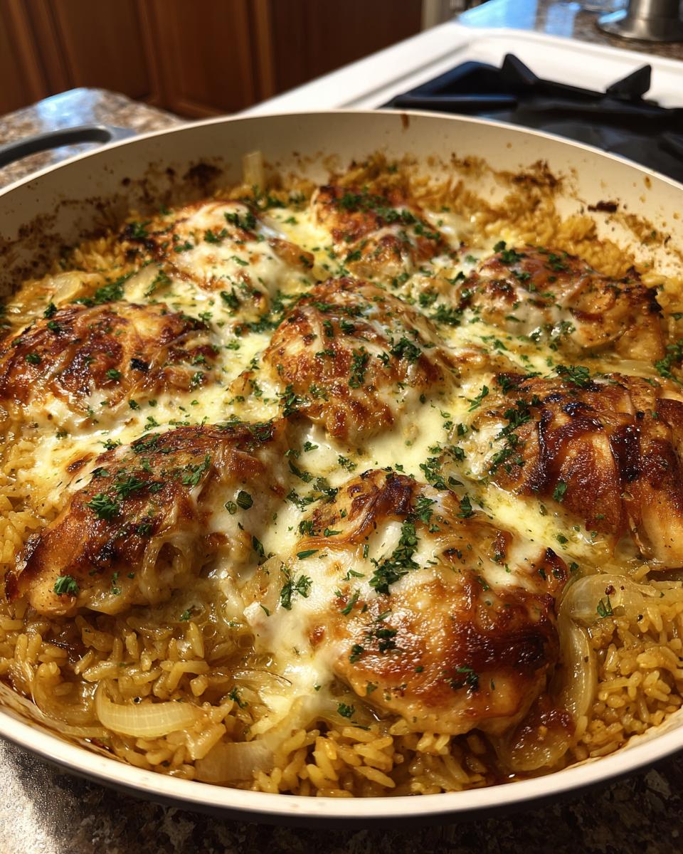 Creamy French Onion Chicken and Rice Recipe - detail 3