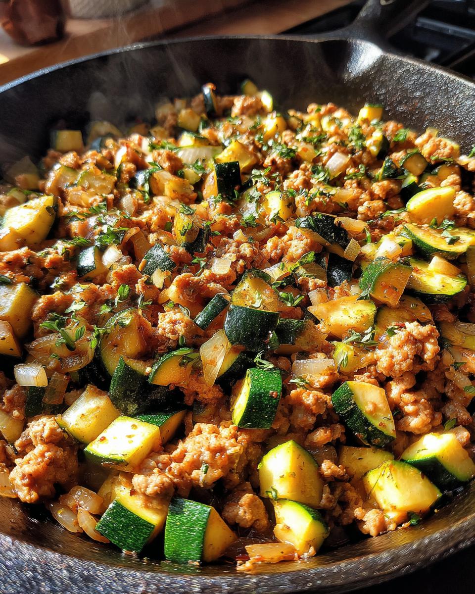 Ground Turkey and Zucchini Skillet - detail 1