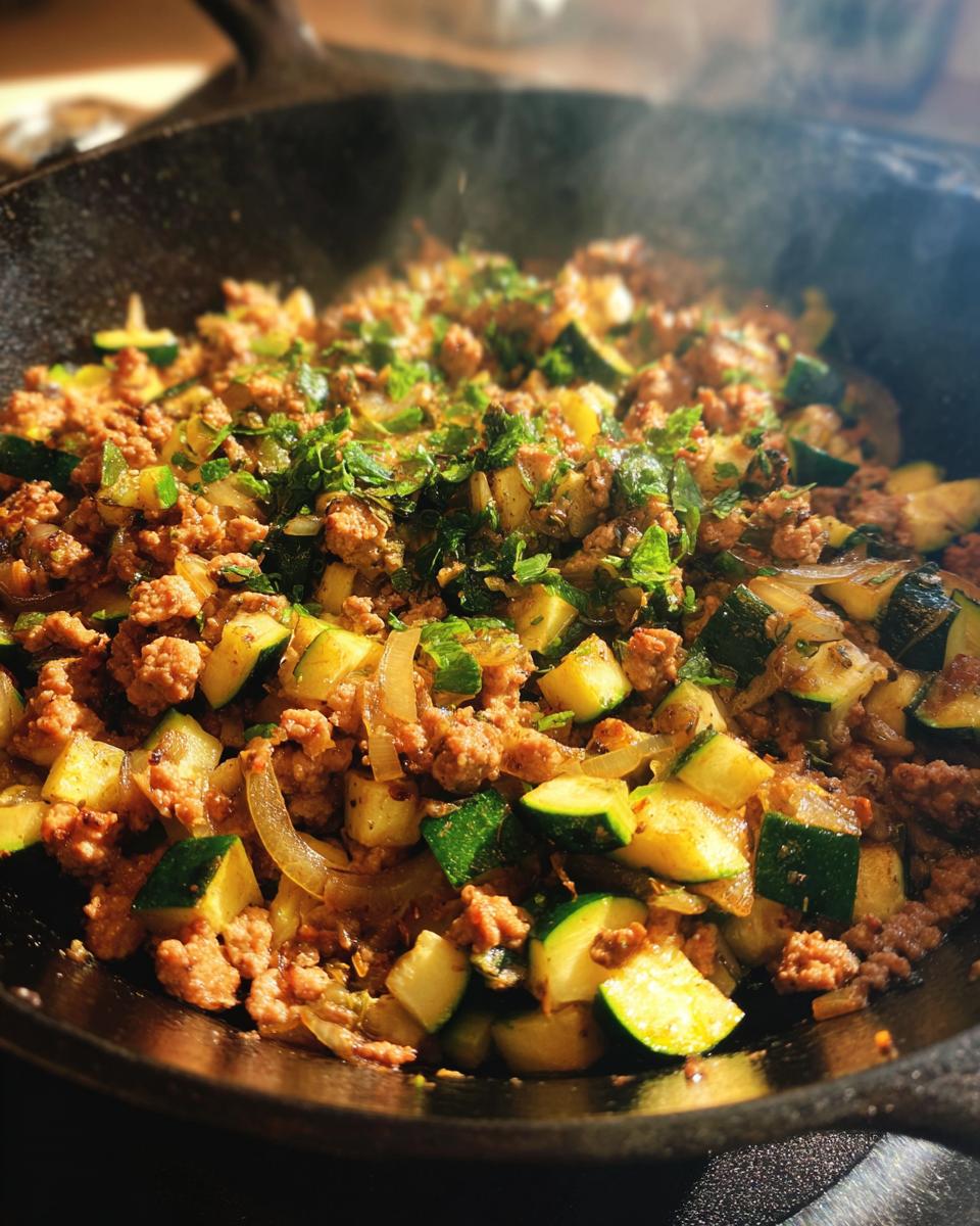 Ground Turkey and Zucchini Skillet - detail 2