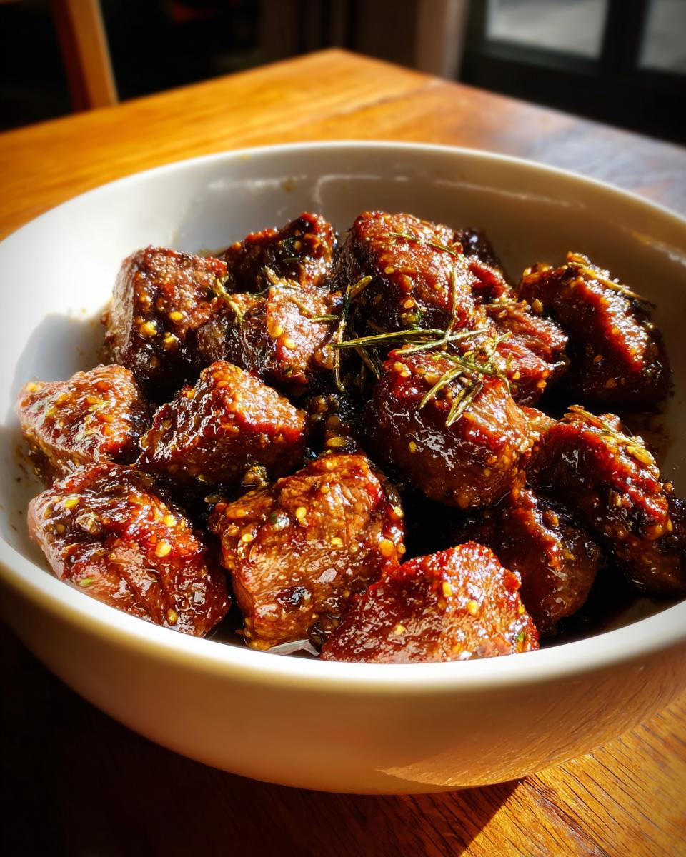 High Protein Slow Cooker Garlic Butter Beef Bites - detail 1