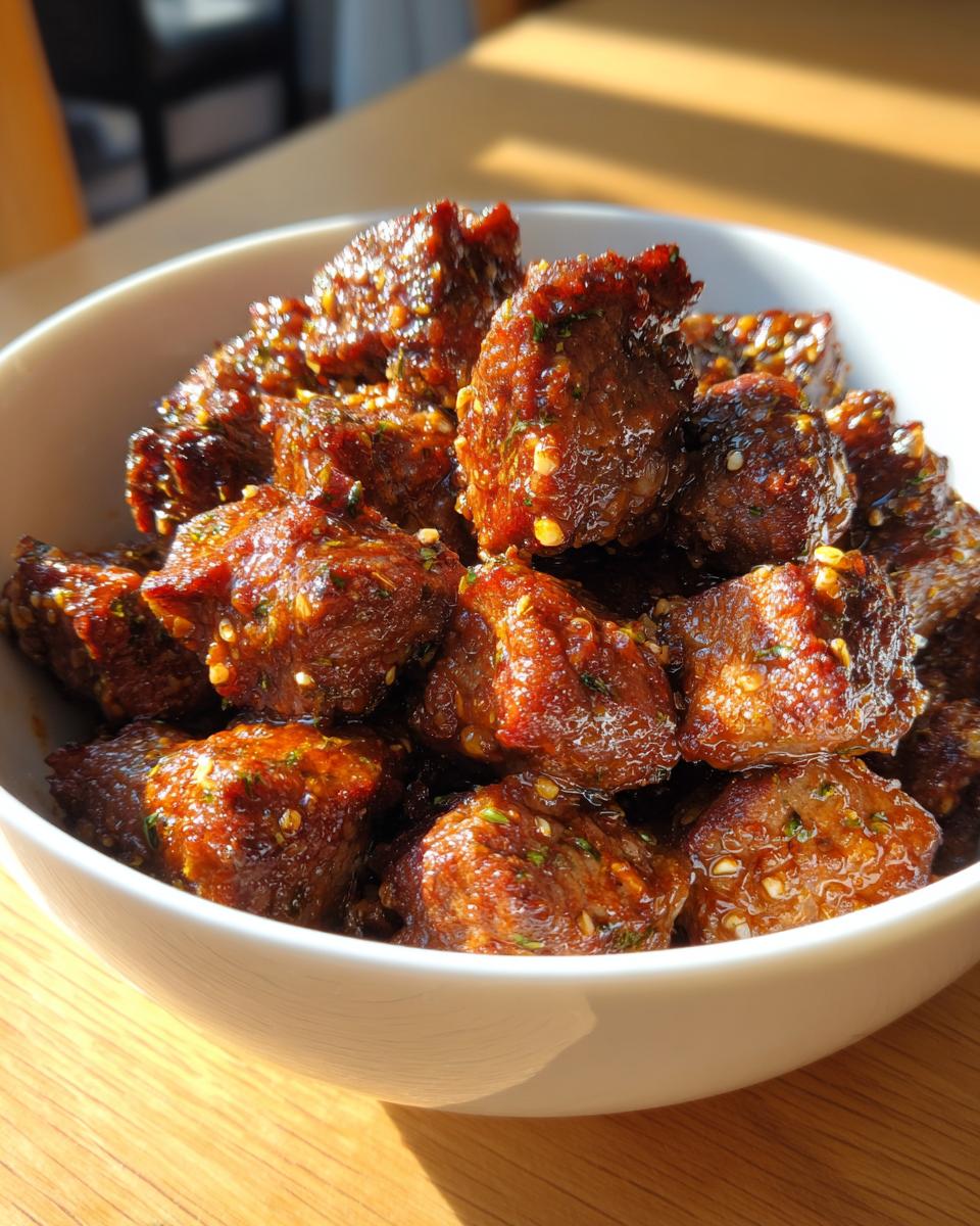 High Protein Slow Cooker Garlic Butter Beef Bites - detail 2
