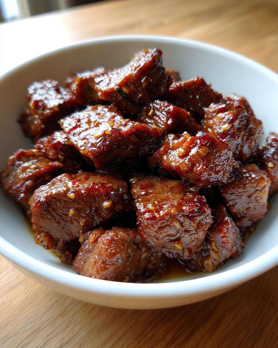 High Protein Slow Cooker Garlic Butter Beef Bites - detail 3