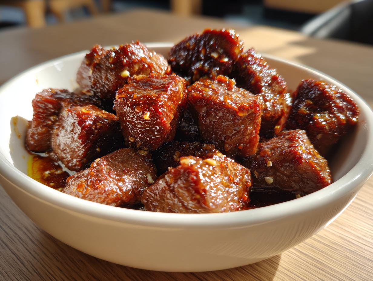 55g Protein Garlic Butter Beef Bites – Slow Cooker Magic Meal