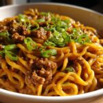 Stunning Mongolian Ground Beef Noodles Recipe